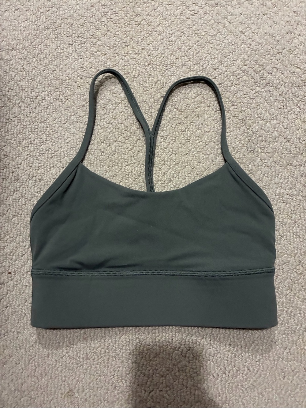 lululemon athletica Olive Green Thin-Strap Sports Bralette